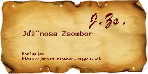 Jánosa Zsombor névjegykártya