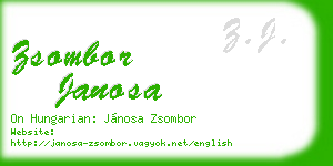 zsombor janosa business card