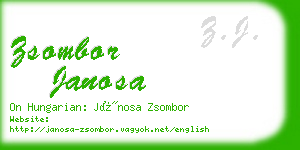 zsombor janosa business card